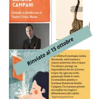 RINVIATO - Incontri con l’autore | Sandro Campani